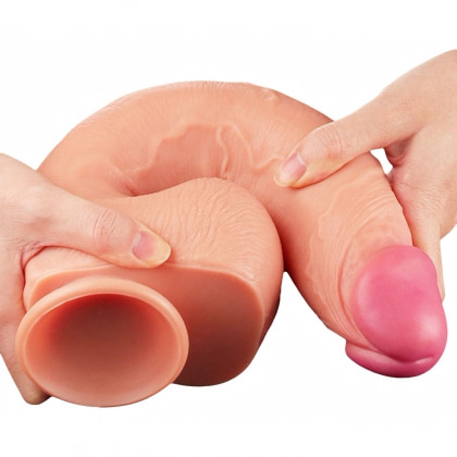Dildo Realistic 30cm Dual Layered Platinum 4