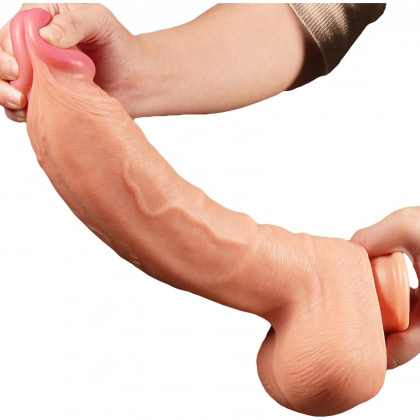 Dildo Realistic 30cm Dual Layered Platinum 3