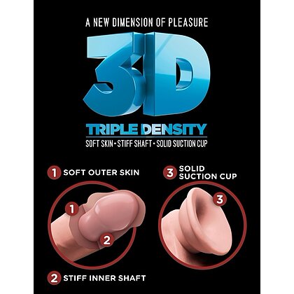 Dildo Realistic Triple Density Penis 26.7cm 5