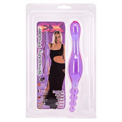 Dildo Smoothy Prober Clear Lavender 20cm Mov 2