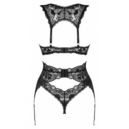 Set Obsessive Donna Dream 3 Piese Negru XL-2XL 4