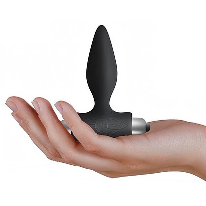 Dop Anal Vibrator Rocks-Off Petite – 7 Funcții, Discret Negru 2