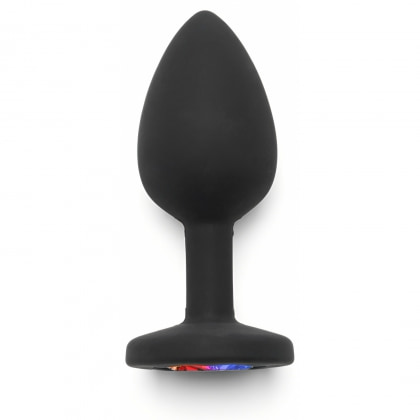 op Anal cu Bijuterie Rainbow Jewel Unisex Negru 2