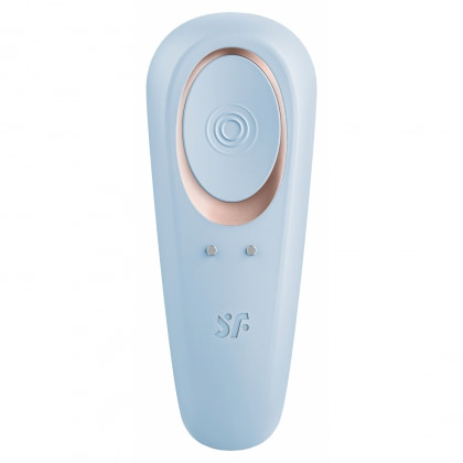 Satisfyer Double Classic Vibrator Cuplu Reîncărcabil Albastru 3