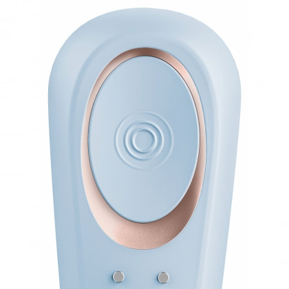 Satisfyer Double Classic Vibrator Cuplu Reîncărcabil Albastru 2