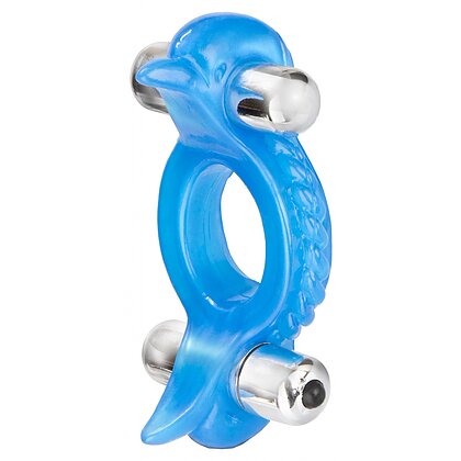 Inel Penis Double Dolphin Albastru