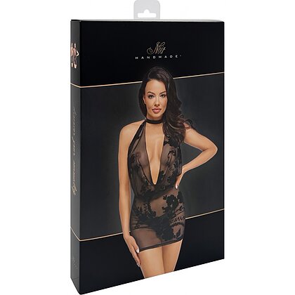 Rochie Erotică Noir Handmade Negru M 6