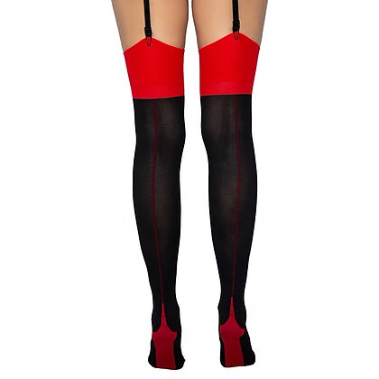 Dresuri Contrast Top Thigh High Negru XS-L 3
