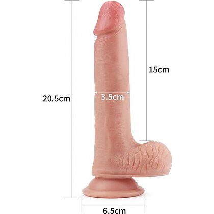 Dildo cu Ventuză Dual Layered 7