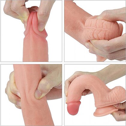Dildo cu Ventuză Dual Layered 5
