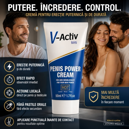 Erecție Prelungită Cremă V-Activ Penis Power 50ml 6