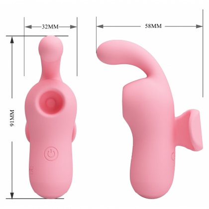 Finger Magic Fairy Suctor Clitoral Purtabil 10+10 Moduri Roz 5