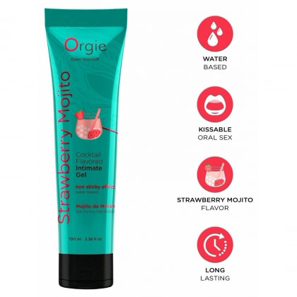 Gel Lubrifiant cu Aromă Strawberry Mojito Orgie 100 ml 2
