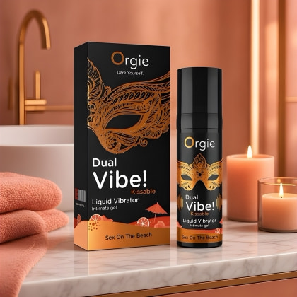 Gel Orgie Dual Vibe Vibrator Lichid Sex On The Beach 15 ml 3