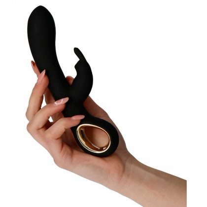 Grip Hot Rabbit Reîncărcabil cu încălzire și 10 Moduri Negru 4