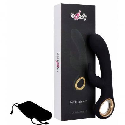 Grip Hot Rabbit Reîncărcabil cu încălzire și 10 Moduri Negru 5