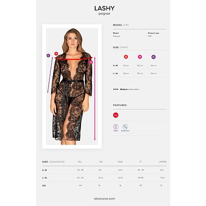 Halat Obsessive Sensuelia Negru S-M 5