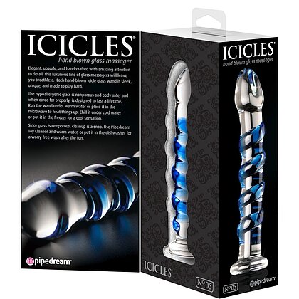 Icicles Hand Blown Glass No 5 Transparent 17.8cm 3