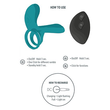 Inel Couples Vibrator Verde 7