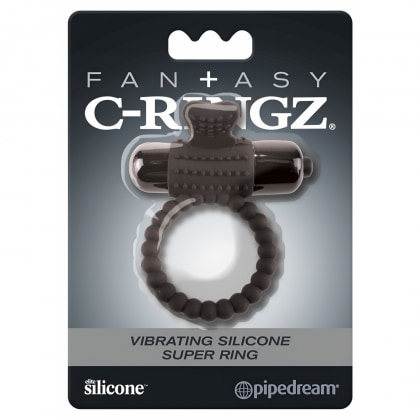Inel cu Vibrații Fantasy C-Ringz pentru Erecție Fermă Negru 3