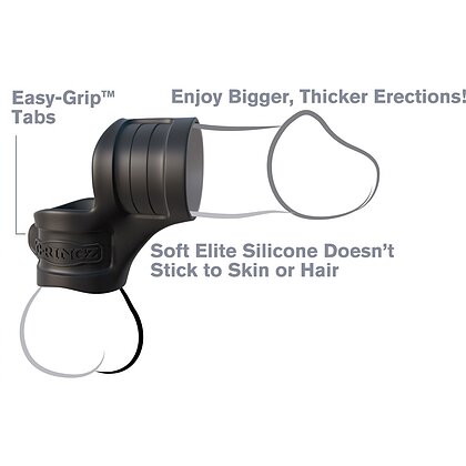 Inel Penis Cu Ball Stretcher Mr. Big Negru 5