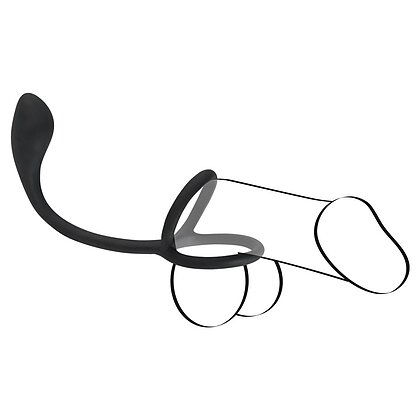 Inel Penis Black Velvets 3 În 1 Negru 7