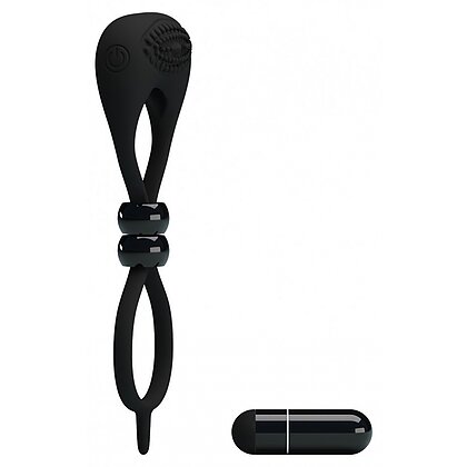 Inel Penis Cu Vibrații Pretty Love Locker Negru 3