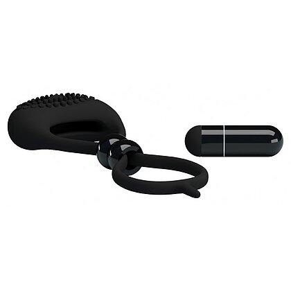 Inel Penis Cu Vibrații Pretty Love Locker Negru 7