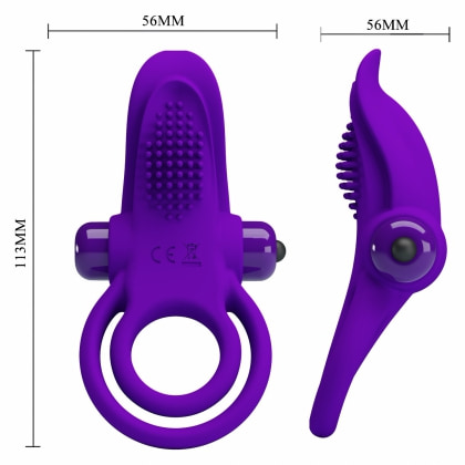 Inel pentru Penis Pretty Love cu Stimulator de Clitoris 7