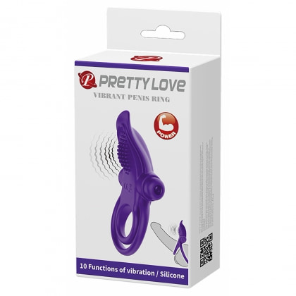 Inel pentru Penis Pretty Love cu Stimulator de Clitoris 8