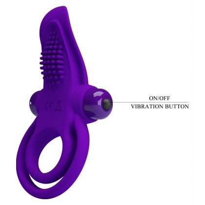 Inel pentru Penis Pretty Love cu Stimulator de Clitoris 6