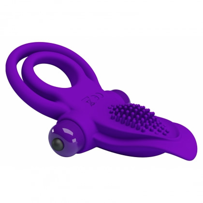 Inel pentru Penis Pretty Love cu Stimulator de Clitoris 2
