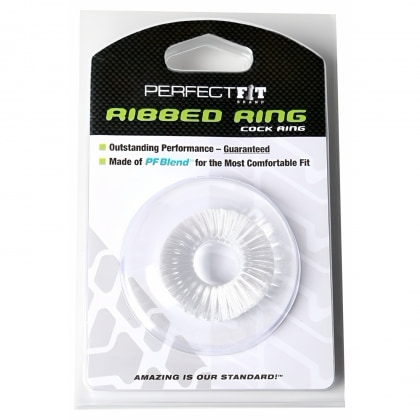 Inel Penis Ribbed Perfect Fit Transparent 2