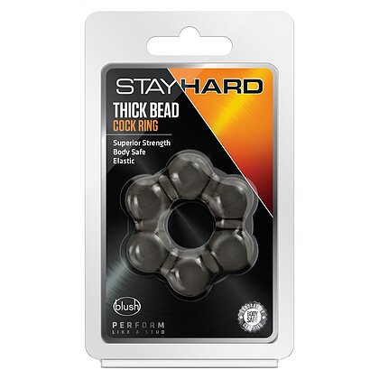 Inel Penis Stay Hard Thick Bead Negru 3