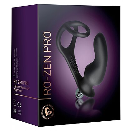 Inel Penis Stimulator Prostată Ro-Zen Pro Negru 2