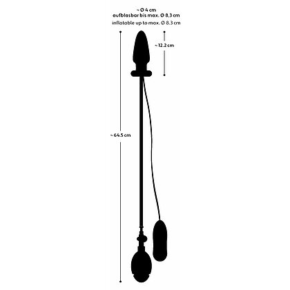 Inflatable Vibrating Anal Plug Negru 6