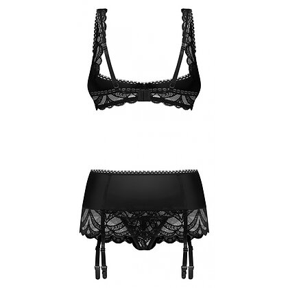 Set Obsessive Lecille 3 Piese Negru L-XL 3
