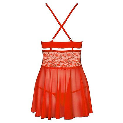 Lenjerie Babydoll Obsessive 838-BAB Roșu S-M 4