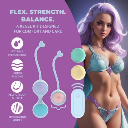 Loveline By Shots: Kit Kegel Reîncărcabil, 10 Moduri Multicolor 4