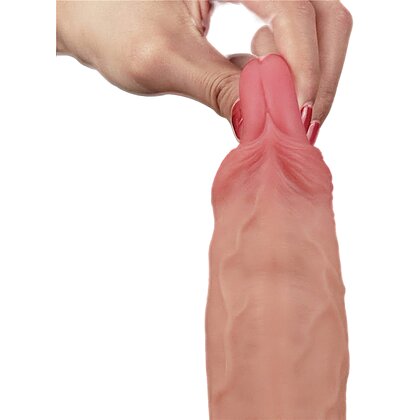 Lovetoy 24.5cm Sliding Skin – Dong Realist cu Testicule 6