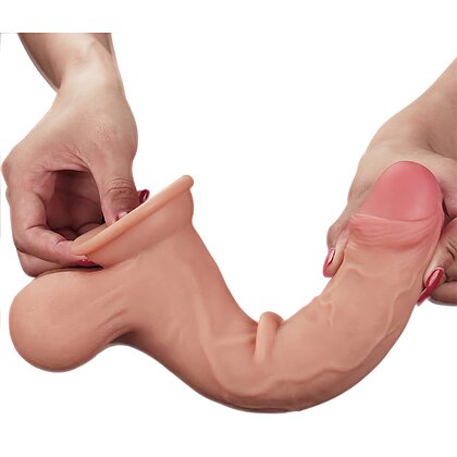 Lovetoy 24.5cm Sliding Skin – Dong Realist cu Testicule 4
