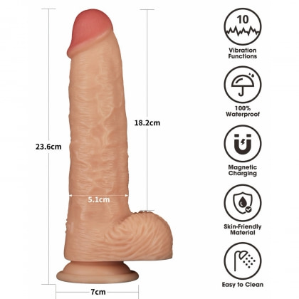 Lovetoy Power Basics 9.5 — Vibrator Realist 10 Moduri Ventuză 2
