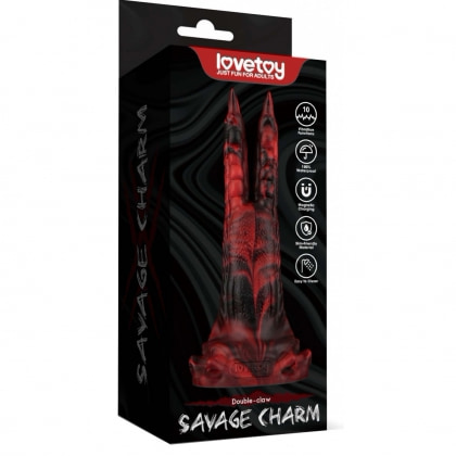 Lovetoy Savage Charm 10 Moduri Reîncărcabil Gheară Dublă Roșu 11