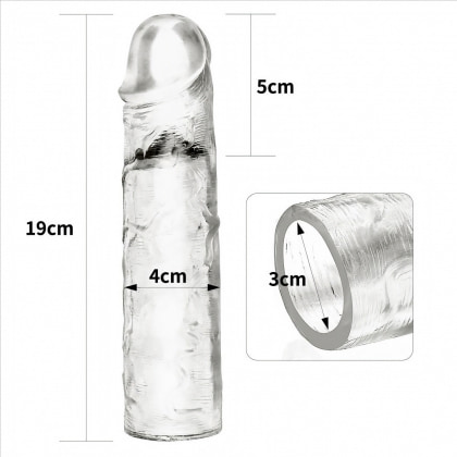 Lovetoy Shameless Clear: Manșon Elastic +5 cm Transparent 5