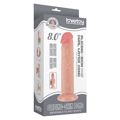 LoveToy Sliding Skin 20 cm — Dildo Realist cu Ventuză 7