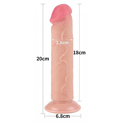 LoveToy Sliding Skin 20 cm — Dildo Realist cu Ventuză 2