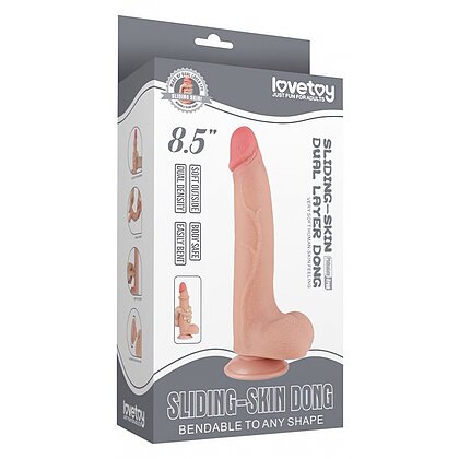 LoveToy Sliding Skin Dildo 20 cm – Realist, Ventuză 7