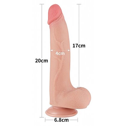 LoveToy Sliding Skin Dildo 20 cm – Realist, Ventuză 6