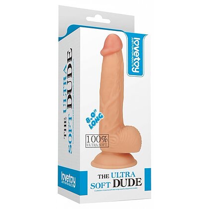 Lovetoy Ultra Soft Dude Dildo Realist 20 cm cu Ventuză 7