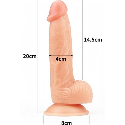 Lovetoy Ultra Soft Dude Dildo Realist 20 cm cu Ventuză 6